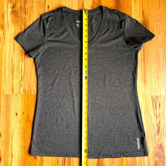 REEBOK PlayDry Active Shirt V Neck Medium Gray Women’s - Picture 5 of 12